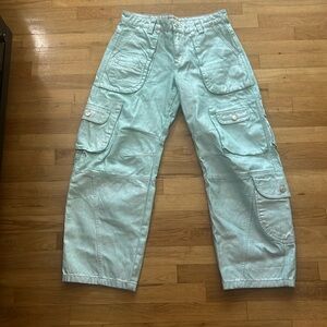 Free people light blue glitter jeans